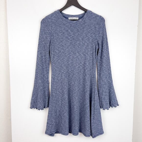 Abercrombie & Fitch Size M Flared A-Line Ribbed Dress Blue - Picture 1 of 11